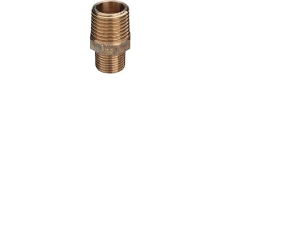 VIEGA reduktionsnippel 1 1/4x3/4", rödgods, kantad, med R-gänga på båda sidor