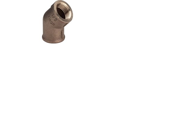 VIEGA vinkel 1/2" rödmässing 45 grader muff/muff