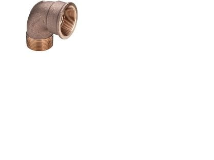 VIEGA vinkel 1 1/4" röd mässing 90 grader hylsa/nippel