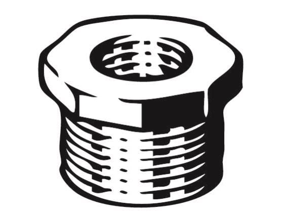 Viega nippelmuffe 1/2" x 3/8" rødgods