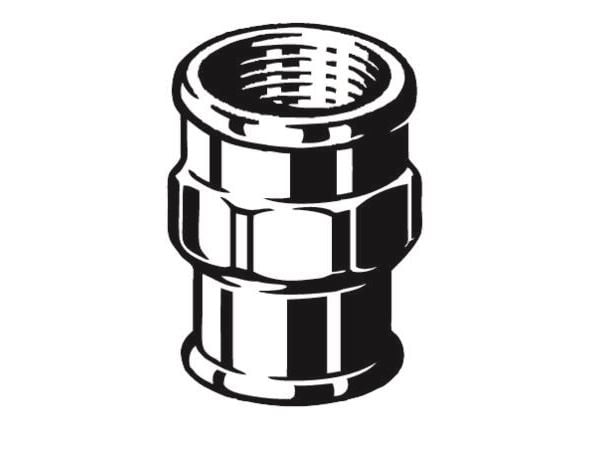 VIEGA Formmuffe 1/2 "x3/8" rödgods
