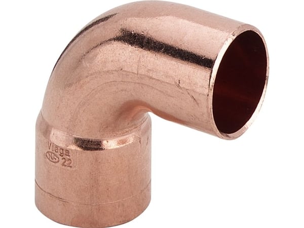 Viega vinkel 12 mm med löd-/kopplingmuff/nippel