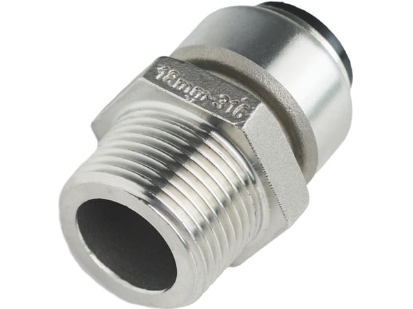 Roth rostfri insticksfitting övergångsnippel 15 mm - 1/2"