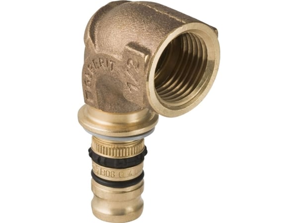 Geberit Mepla böj 90° med invändig gänga: CC499K, d=40 mm, Rp=1 1/4"