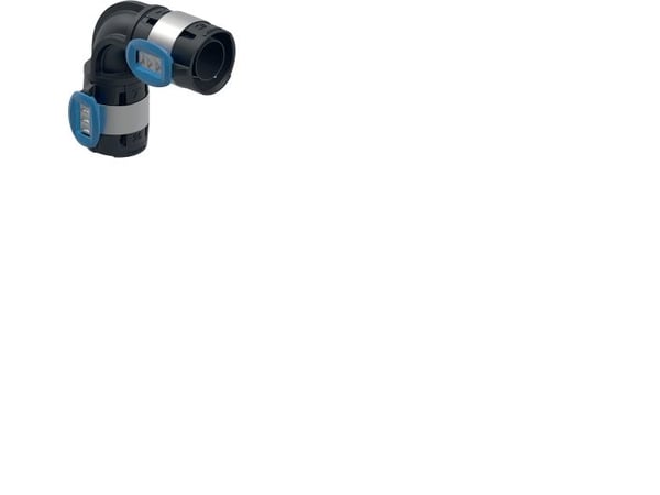 Geberit FlowFit böj 90°, 32 mm, svart PPSU