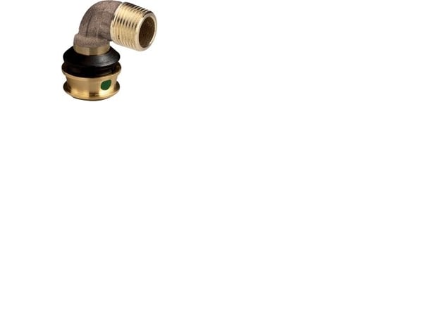 Raxofix overgangsbøjning 90° 16 x 1/2" muffe/nippel rødgods