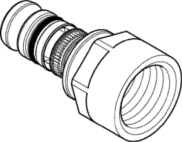 Geberit Mepla overgang med indvendigt gevind: CC499K, d=32mm, Rp=1 1/4"