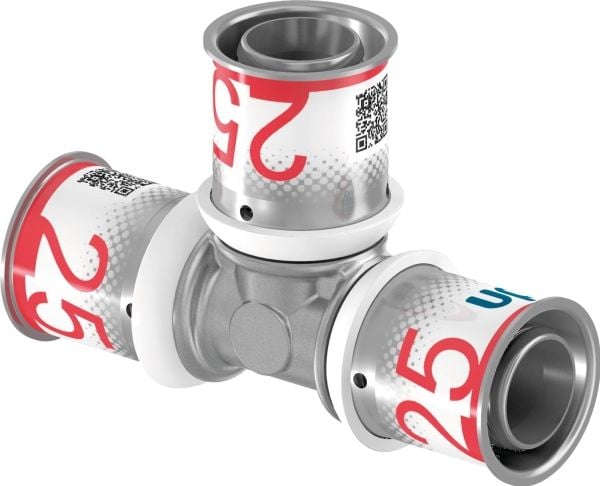 MLC pres T-stk 25-25-25mm - til gulvvarme- og brugsvand- og radiatorsystemer