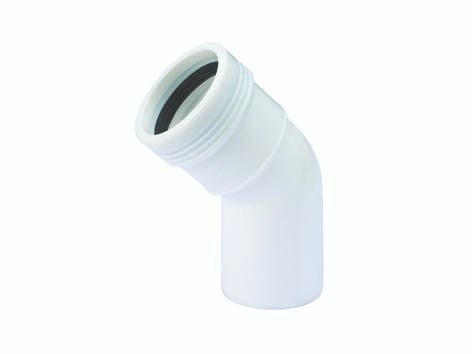 Wavin PP bøjning 45 grader Ø 32 mm hvid