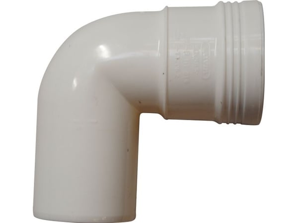 HTP bøjning 88 grader 32 mm med 1 muffe hvid