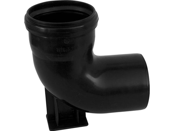 PURUS Jalkojen taivutus 100 mm 87,5 astetta musta PP-muovi