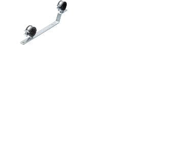 WAVIN Alupex upphängningssats för fördelarrör, 1 set = 2 skenor