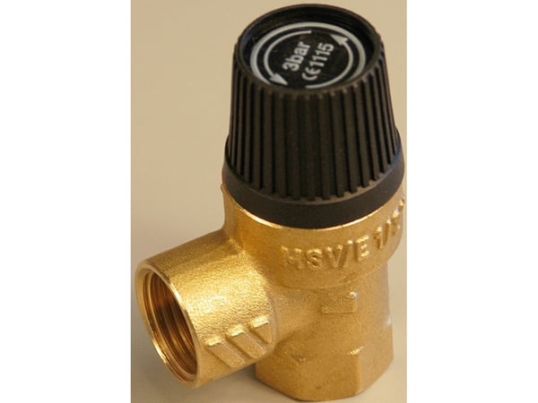 Csslr Plus sikkerhedsventil ½" x ½" 3,0B Tyyppi MSV- Tåler Glykolin blanding op til 50%.