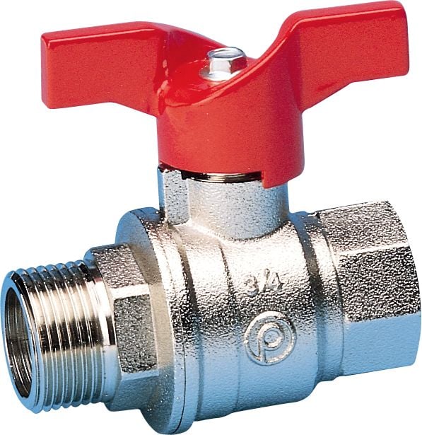 Pettinaroli kuglehane m/T greb rød 52CE/1 muffe/nippel 1/2"