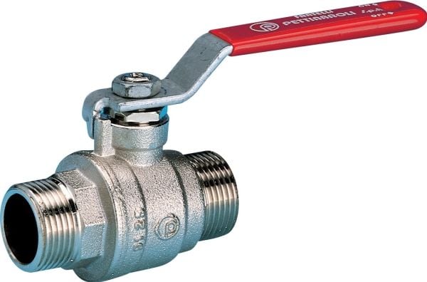 PETTINAROLI Kuglehane 3/4" nippel/nippel stålgreb