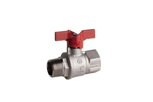 Pettinaroli 1/2" TEA kuglehane med T-greb, muffe/nippel