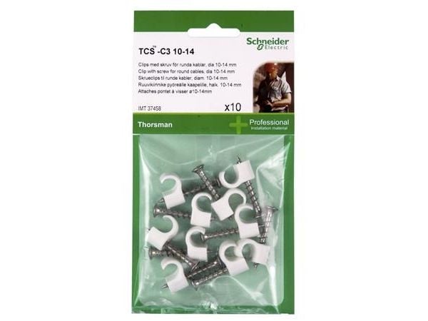 Schneider Electric skruvclips TCS-C3 10–14 vit - 10 st