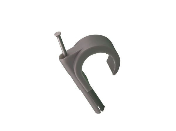Mepac plugclip med spik för kabel 11-15 mm, grå. Borr Ø 5,5 mm (100 st.)
