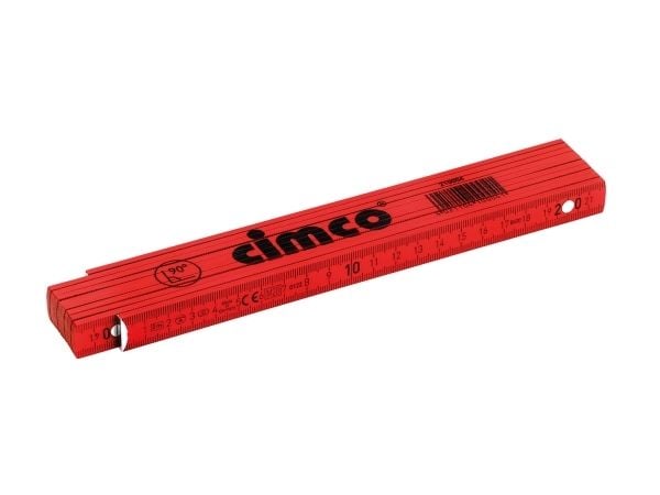 Cimco 210004, Tre, Svart, Hvit, Metrisk, mm/mm, 2 m