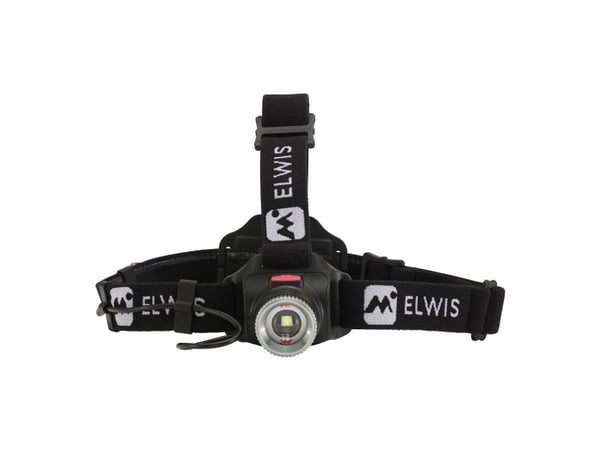 ELWIS LIGHTING Elwis PRO Daylight H800R genopladelig pandelampe, 800lm, rødt "night-light" lys foran, rødt "safety" lys bag, zoom