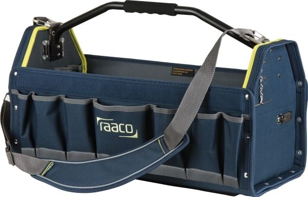 RAACO 24tm ToolBag PRO kovalla pohjalla ja monilla taskuillaKxSxK:324 x 626 x 264 mm