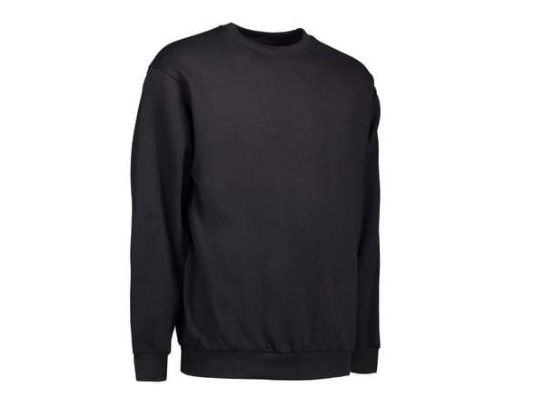 ID IDENTITY Sweatshirt med rund hals. Rib ved hals samt rib ved ærmeåbninger og bund. Blød, børstet inderside. Sort, størrelse XL