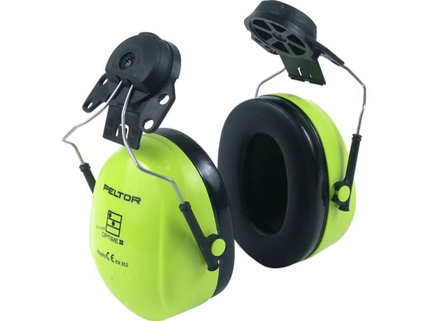 3M Hörselskydd Optime III HI-VIZ för montering på hjälmar med skena Hög=34 Mellan=28 Låg=19