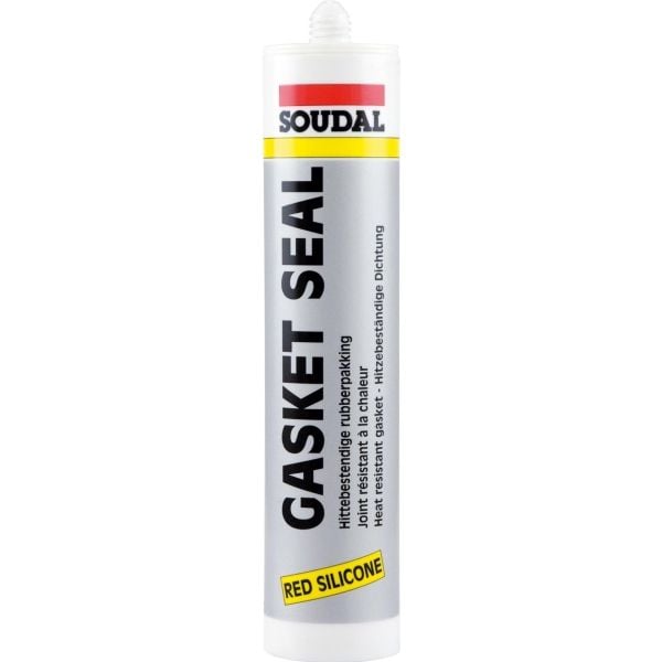 SOUDAL Gasketseal 310ml paknings silikone til opbygning af varmeresistente pakninger i pumper, motorer, varmesystemer og køkkenmaskineri.