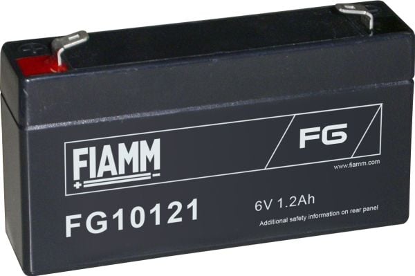 Fiamm PB-6-1,2-4,8 blybatteri 6 V 1,2 Ah vedlikeholdsfritt