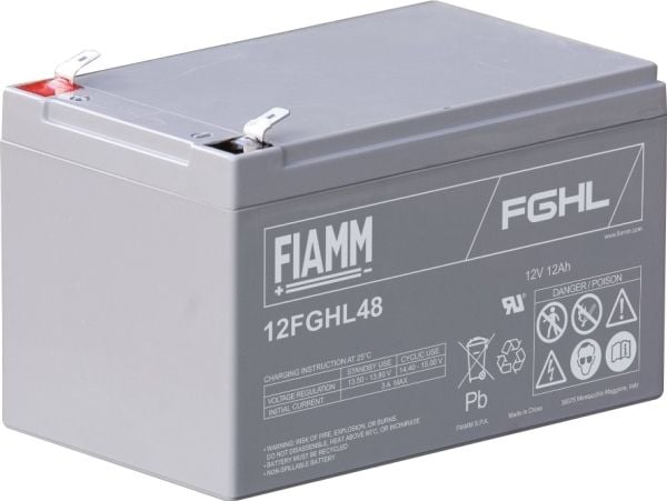 10 Års Fiamm Blybatteri 12v/12Ah Long Life