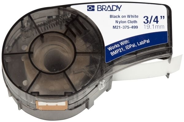 Brady PermaSleeve Marker B-342 - Polyolefin - svart på hvitt - Rull (1,12 cm x 2,1 m) (1 rull(er) hylser - for Brady BMP21, BMP21-LAB, BMP21-PLUS; ...