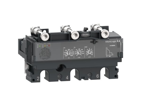 SCHNEIDER ELECTRIC Virtarele MicroLogic 2.2 ComPacT NSX 100/160/250 katkaisijoille, elektroninen, nimellisvirta 100A, 3-napainen 3 suojattu