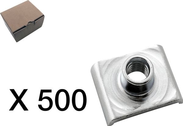 CUBIC Mutterikappale, M10, kiskojärjestelmä, pakkaus 500 kpl.