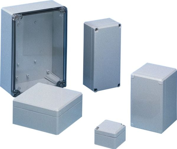 ENSTO Asennuslaatikko ABS 80 x 82 x 56 mm harmaalla kannella IP 66 ja IP 67