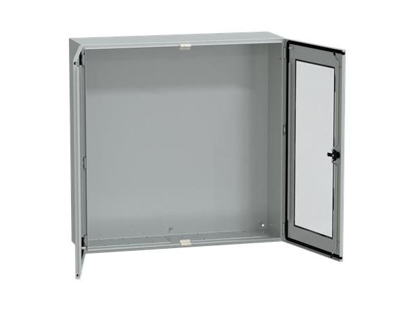 SCHNEIDER ELECTRIC Väggskåp metall S3D, 1400 x 1000 x 300 mm HxBxD RAL7035 med monteringsplatta, IP55, 2 dörrar