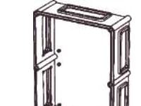 Fibox-jalusta, PC-aukot, 6x koko 2 laippa 3530317 Kabinet-underdel 560 x 380 x 150 Polykarbonat Gråhvid (RAL 7035) 1 stk