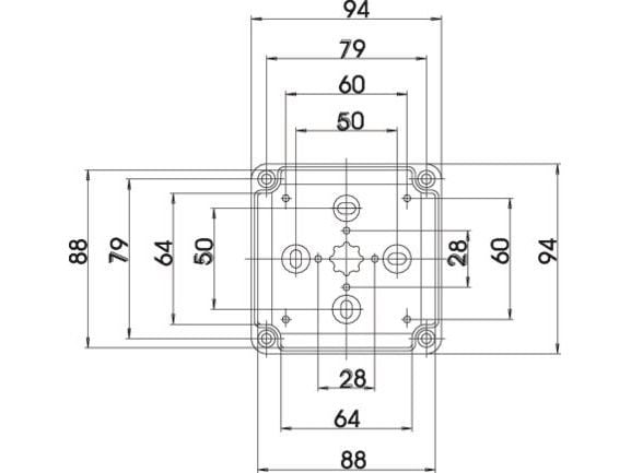 Spelsberg TK PS 99-8-m 10590301 Universalkabinet 94 x 94 x 81 Muovi Grå 1 stk 1 stk