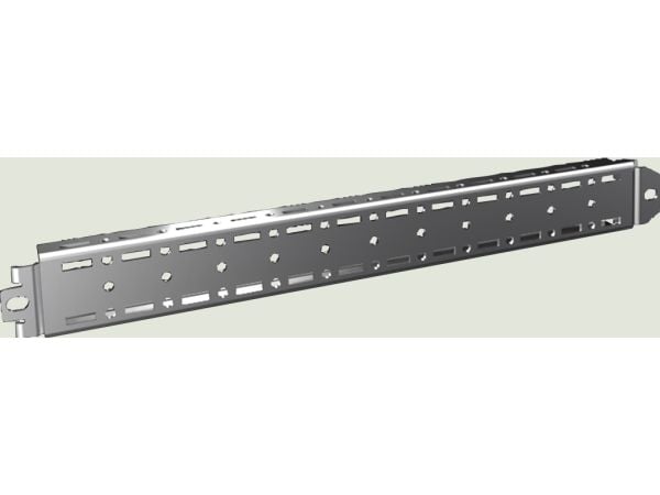 Rittal 8617.710, Rackskinne, Sølv, Galvanisert stål, 500 mm, 18 mm, 39 mm