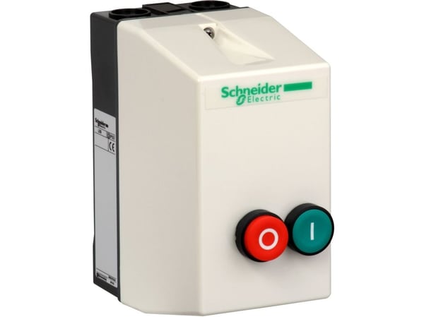 SCHNEIDER ELECTRIC Motorstartare i hölje utan termiskt relä, start(grönt) stopp(rött),4KW, 400V AC, 9A vid AC33 pol, styrspänning 230V AC, IP65