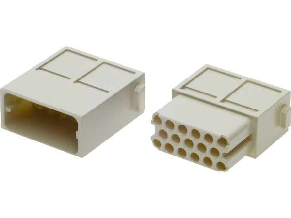 HARTING HAN-modulär, honkontaktinsats (female) HAN DDD 17-polig, modulär kontaktserie, max. 10A 250V - (2 st.)