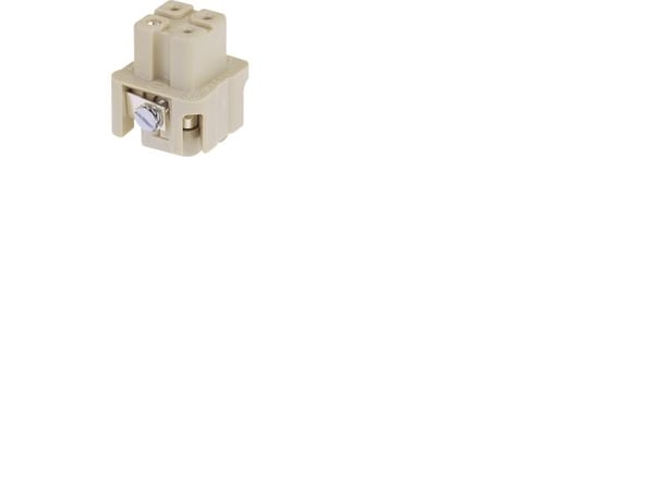 HARTING HAN A-liitin, insertti tyyppi 3Aurosruuviliitin max 2,5mm2, 10A3napaa + maa