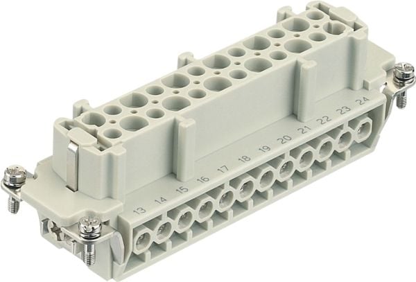 HARTING HAN E hane, insats typ 24B, honstift skrueterminal max 2,5 mm², 16A, 24-polig