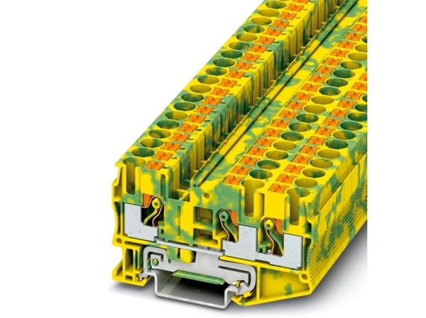 PHOENIX CONTACT Maadoitusliitin, Push-in-liitäntä, poikkileikkaus:0,5 mm² - 10 mm², AWG: 20 - 8, leveys: 8,2 mm, korkeus: 42,2 mm, väri: vihreä/kel...