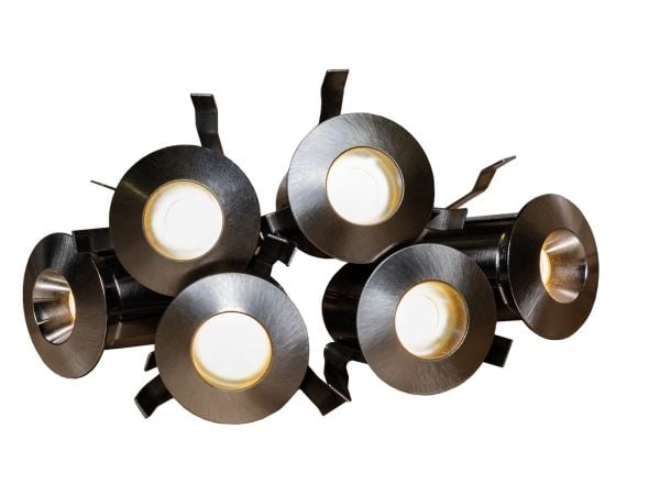 Heatspot G2 Kit BS 2.700K, bastu downlight, 6x20lm, kit-effekt 3,8W, fasdimbara drivrutinsdel inkluderad, utbytbara frontringar