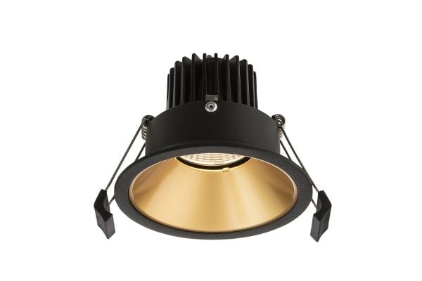 Inverso G2 Ø90 11W 950LM 2700K CRI90 svart med guldfärgad reflektor
