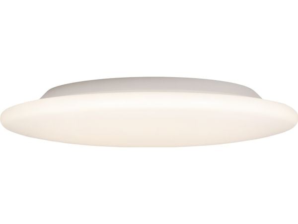 LED-kattovalaisin Moon Slim 320, 3000 K tai 4000 K DIP-kytkimellä. 1700 lm, Ra80, 3SDCM, 17 W, IP44, 230 V. Himmennys edestä/taakse