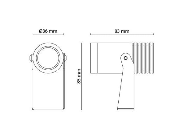 SG ARMATUREN Hovden grafit Micro 250 lm 3000K Ra>80 bakkanterdämpning