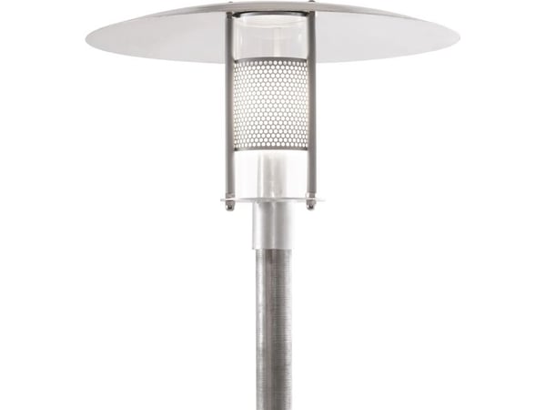 DeKanon puistovalaisin Ø60mm tolpalle. E27. f/Retrofit LED. kuumasinkitty. luokka II kaksoiseristetty ja 3,5M kaapeli STANDARDI