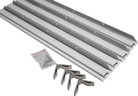 LED FLAT PANEL ASSEMBLY FRAME 595x595, RAL9016 - Pakkaus kokoonpanopakkauksena. Yksinkertainen kokoonpano ja asennus. Tasopaneelin paksuus 10-12mm.