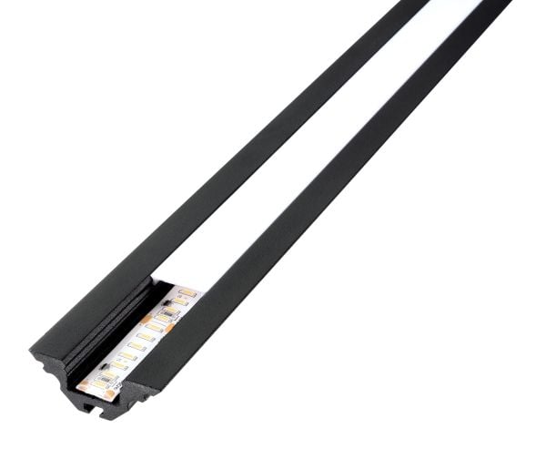 SG ARMATUREN StripLine 1,8 m svart profilskena hörn - utan LED-list och driver